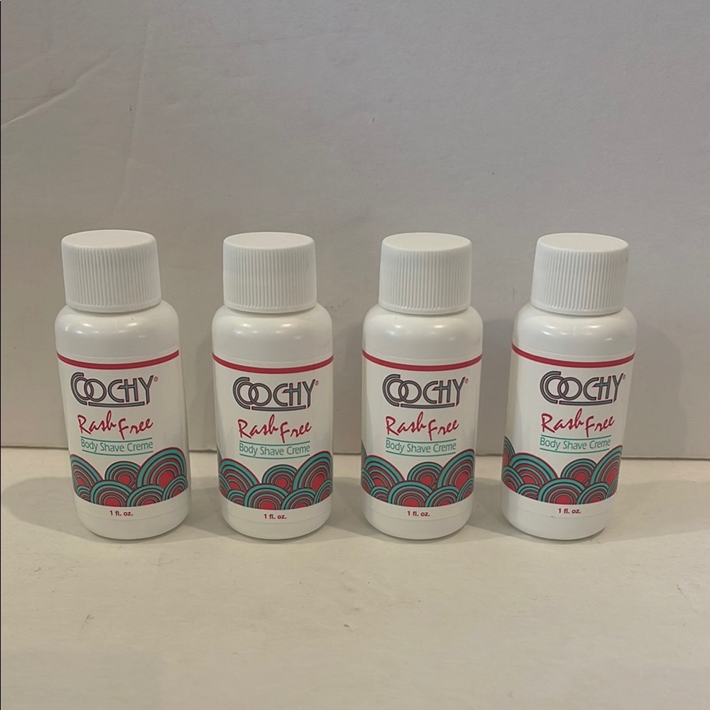4 Coochy Rash-Free Body Shave Creme Conditioner lot of 4-1oz travel size bottles